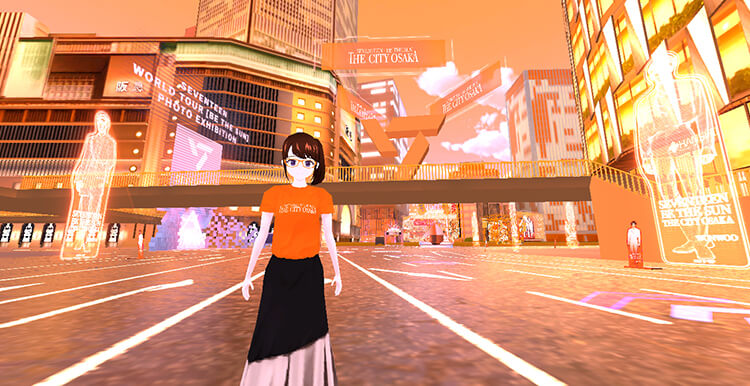 the metaverse recreation of Osaka’s popular Umeda area