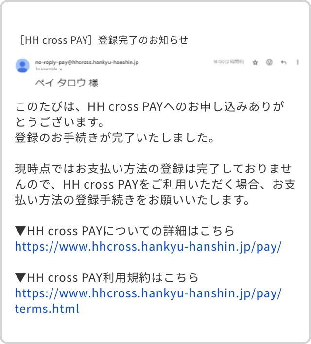 登録完了のお知らせ
